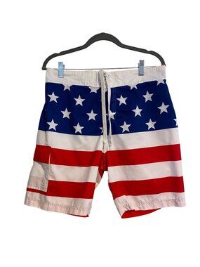 Walnut & 39 Men's M Swim Trunks Stars & Stripes Design Vacation Swimming Beach